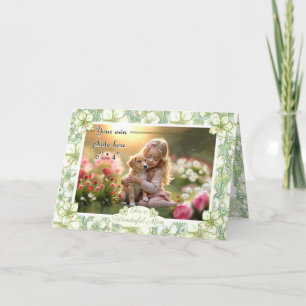 Hibiscus & lace WHITE Card