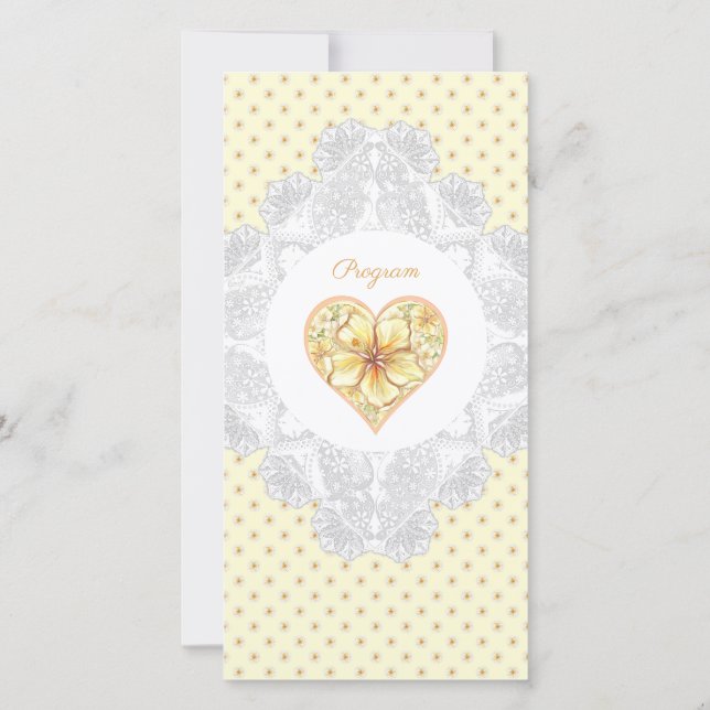 Hibiscus & lace YELLOW (Back)