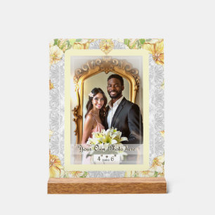 Hibiscus & lace YELLOW Acrylic Sign