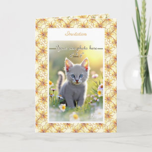 Hibiscus & lace YELLOW Invitation