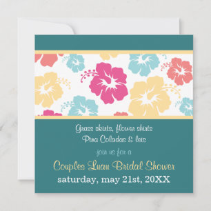 Hibiscus Luau Invitation de la douche nuptiale