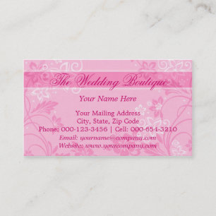 hibiscus motif.pink ~ bc business card