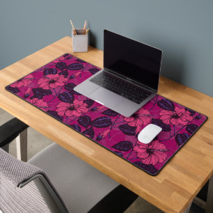 Hibiscus night desk mat