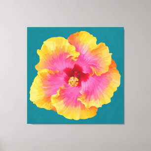 Hibiscus painting canvas print