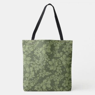 Hibiscus Pareau Distressed Hawaiian Beach Bag