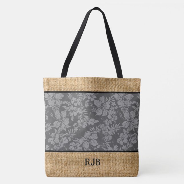 Hibiscus Pareau Hawaii Monogram Beach Sac (Devant)
