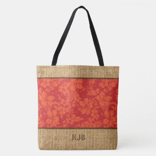 Hibiscus Pareau Hawaii Monogram Beach Sac