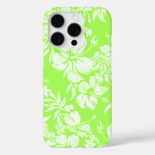 Hibiscus Pareau Hawaiian Floral Lime Green iPhone 16 Pro Case