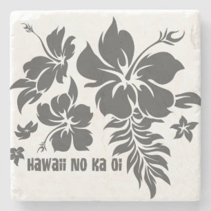 Hibiscus Pareau Hawaiian Floral Tiki Bar Coasters