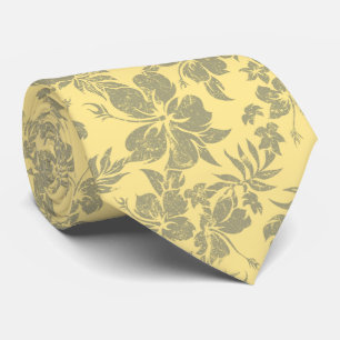 Hibiscus Pareau Hawaiian Floral Two-sided Printed Tie