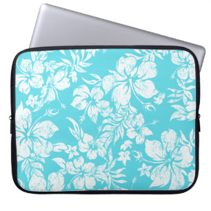Hibiscus Pareau Hawaiian Neoprene Wetsuit Laptop Sleeve