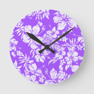 Hibiscus Pareau Horloge murale hawaïenne