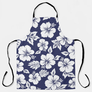 Hibiscus pattern apron
