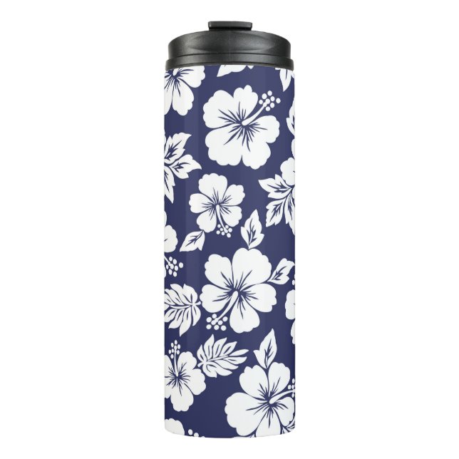 Hibiscus pattern thermal tumbler (Front)