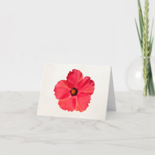 Hibiscus - Personalized Tropical Hot Pink Flower Card