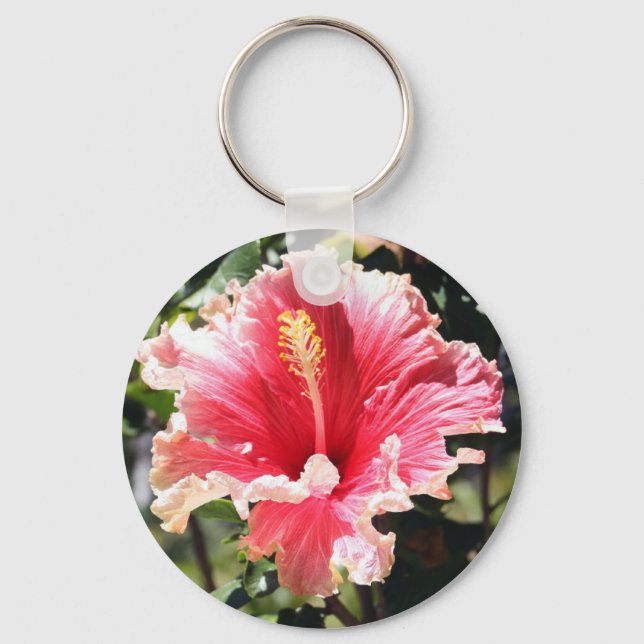Hibiscus Photo Keychain (Front)