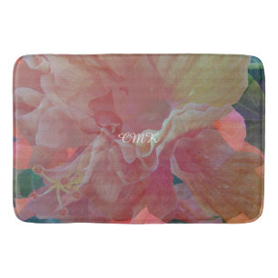 Hibiscus Pique Fabric Monogram Bath Mat
