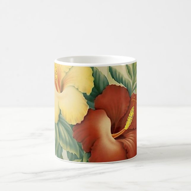 hibiscus print coffee mug (Center)
