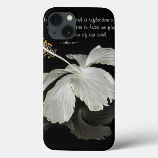 Hibiscus Reflection With Quote iPad Case