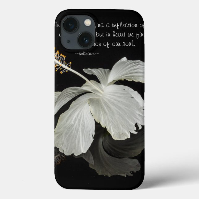 Hibiscus Reflection With Quote iPad Case (Back)