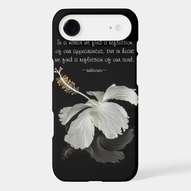 Hibiscus Reflection With Quote iPhone 6 Plus Case (Back)