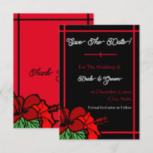 Hibiscus rouge et noir Enregistrer la carte d'appa