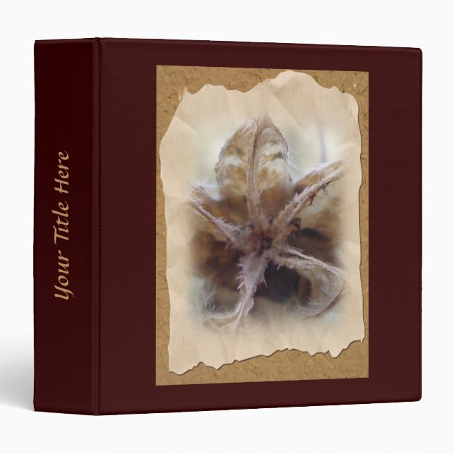 Hibiscus Seed Pod Binder - Personalize (Front/Spine)