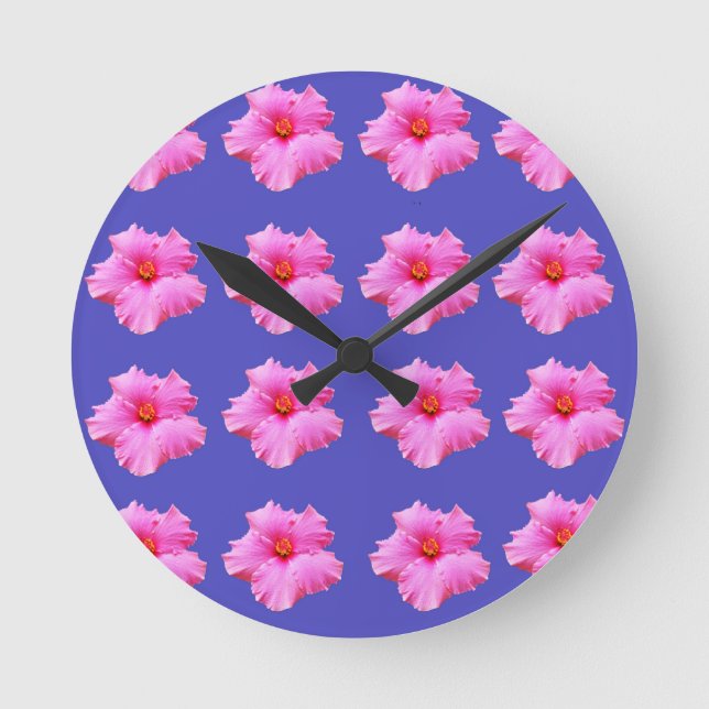 Hibiscus  Summer Breeze,_ Round Clock (Front)