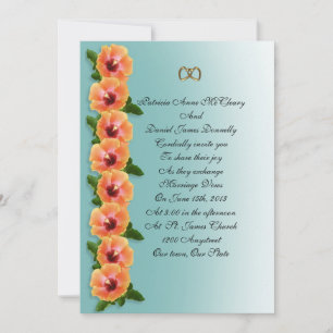 Hibiscus template for invitation