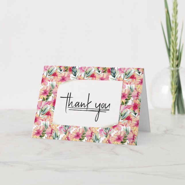 Hibiscus Thank You Card (Front)
