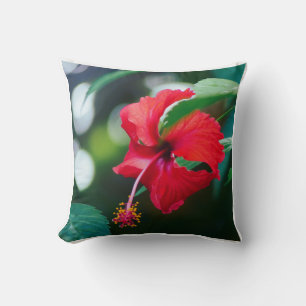 Hibiscus Throw Pillow