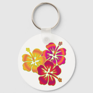 hibiscus trio keychain