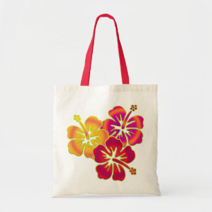hibiscus trio tote bag