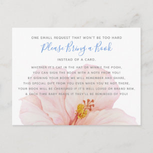 Hibiscus Tropical Baby Shower Bring a Book Card