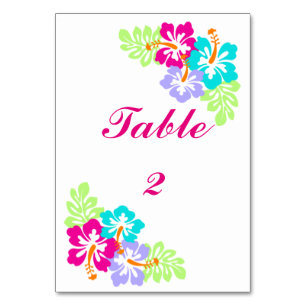 Hibiscus tropical - Carte de table 3x5