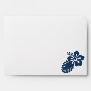 Hibiscus Tropical dans des Enveloppes Navy