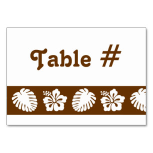 Hibiscus tropical dans la carte de table au chocol