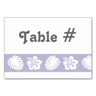 Hibiscus tropical dans la carte de table Lavender
