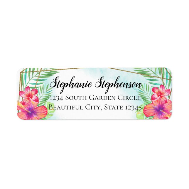 Hibiscus tropical Fleur d'aquarelle de plage Maria (Devant)