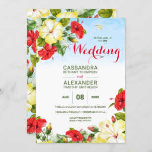 Hibiscus Tropical Floral Invitation