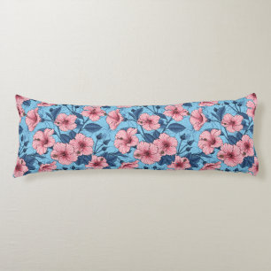 Hibiscus Tropical Floral Pattern Body Pillow