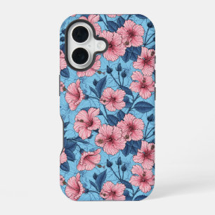 Hibiscus Tropical Floral Pattern iPhone 16 Case