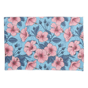 Hibiscus Tropical Floral Pattern Pillowcase