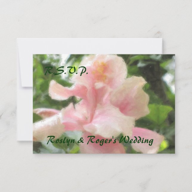 Hibiscus Tropical Hawaïen Cartes RSVP (Devant)