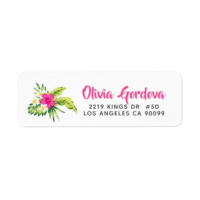 Hibiscus Tropical Rose Modèle de typographie moder (Devant)