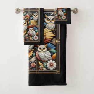 Hibou arc-en-ciel Art Déco