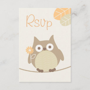 Hibou Baby shower Rsvp Sexe Neutre