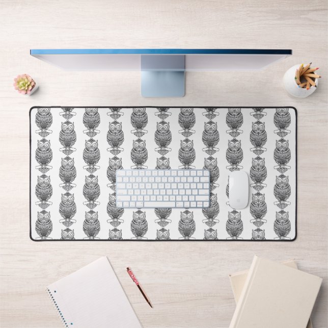Hibou (blanc) - Dessous de bureau (Bureau 1)