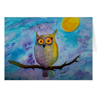 Hibou de couleur d'eau