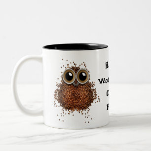 Hibou de tasse de phénomène de café de bourreau de